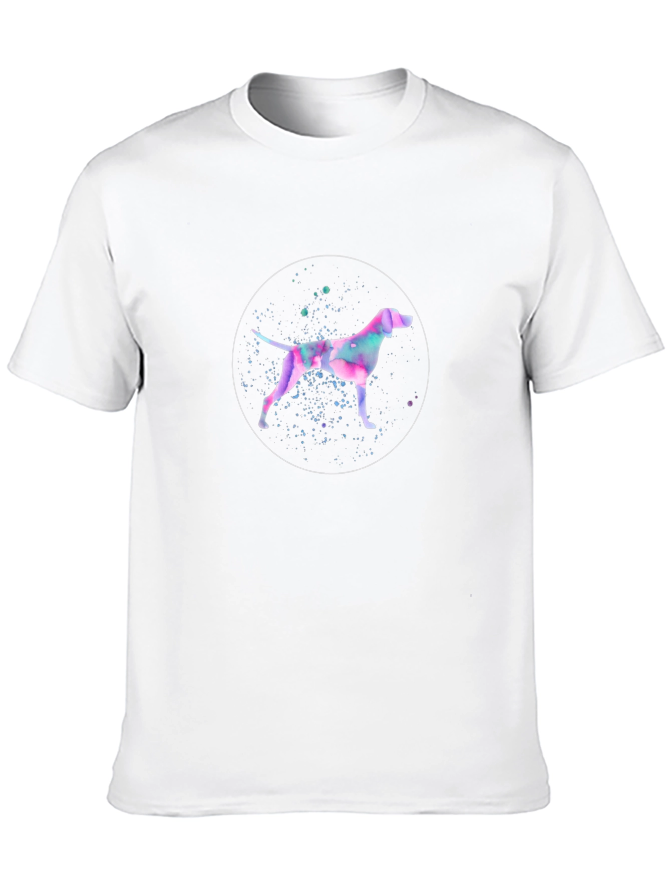 Watercolor Dog Graphic T-Shirt