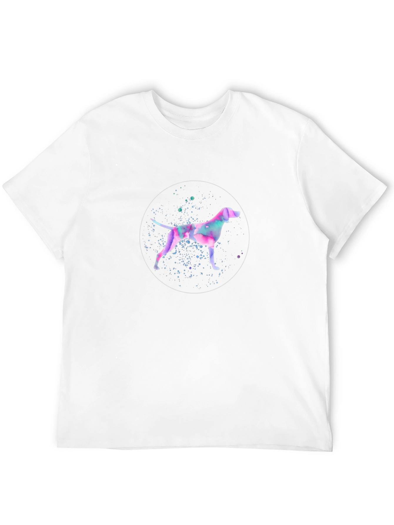 Watercolor Dog Graphic T-Shirt