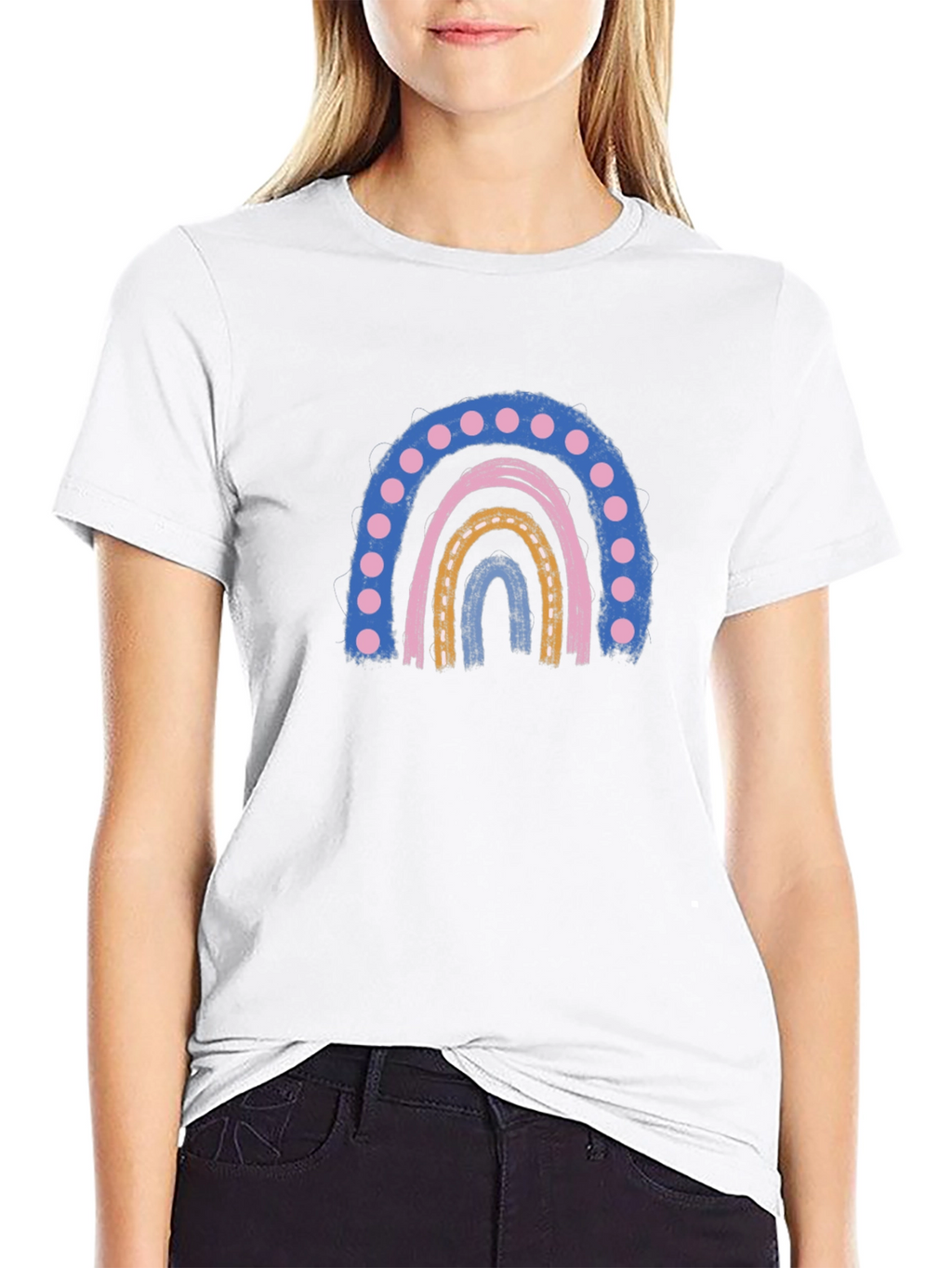 Retro Rainbow Graphic Tee - Comfort and Style
