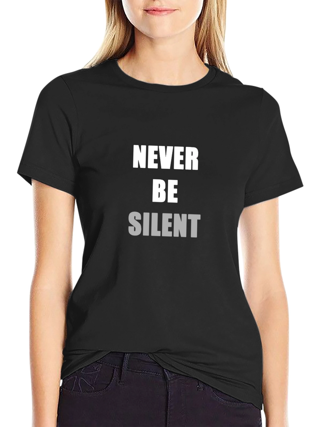 Never Be Silent Black T-Shirt