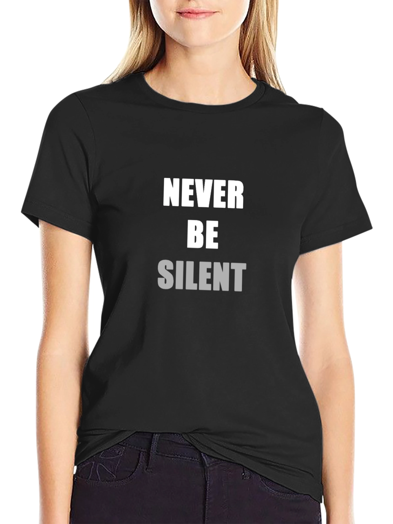 Never Be Silent Black T-Shirt