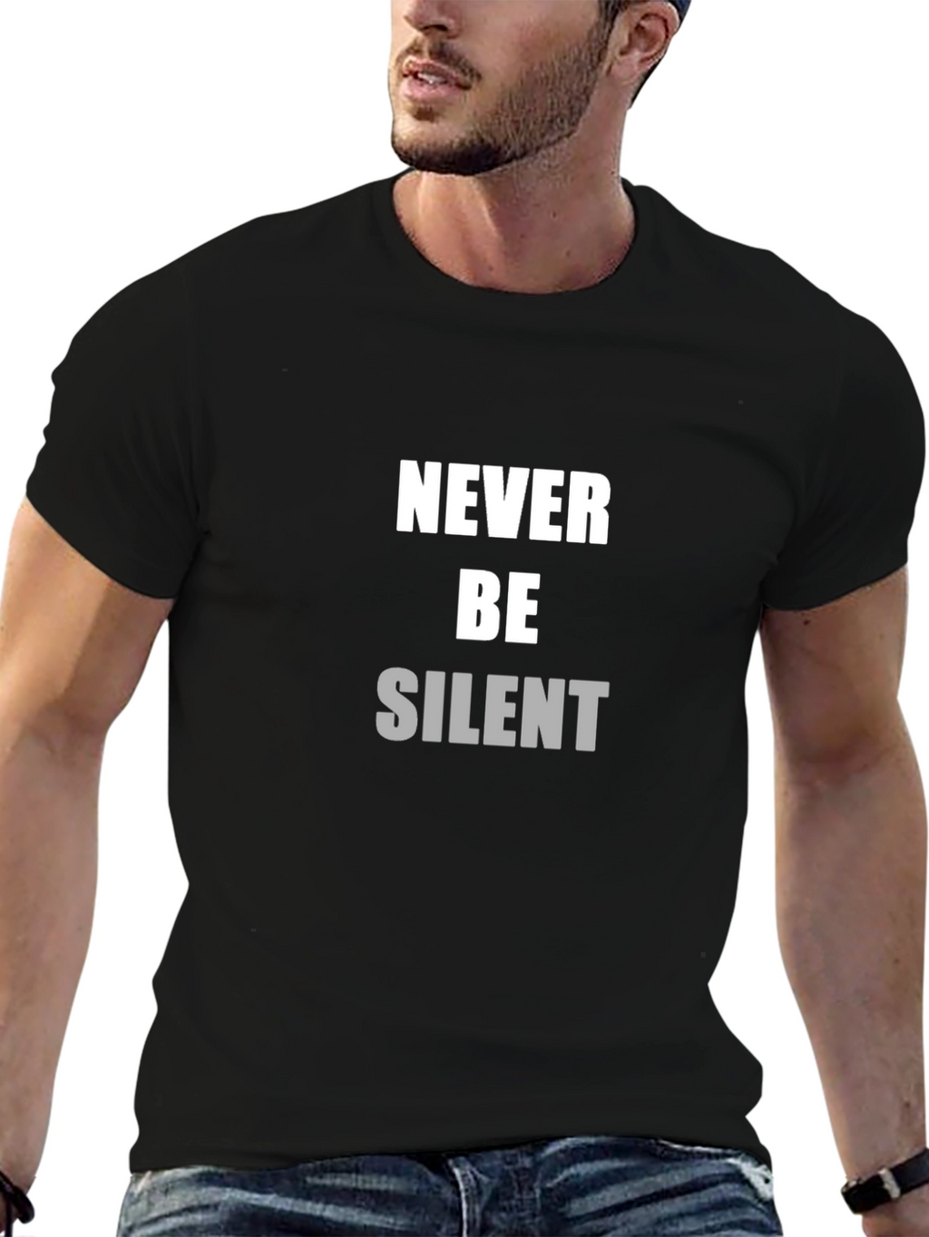 Never Be Silent Black T-Shirt