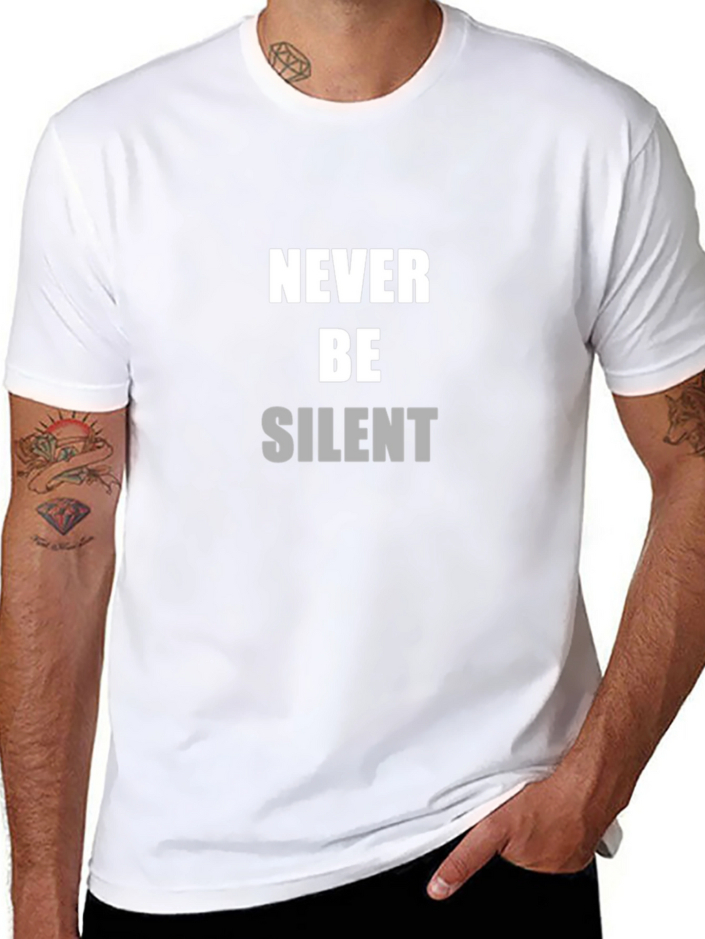 Never Be Silent Black T-Shirt
