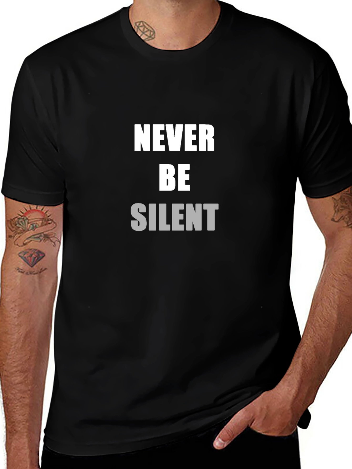 Never Be Silent Black T-Shirt