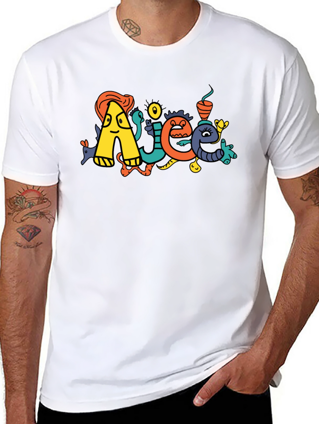Doodle Art Black T-Shirt
