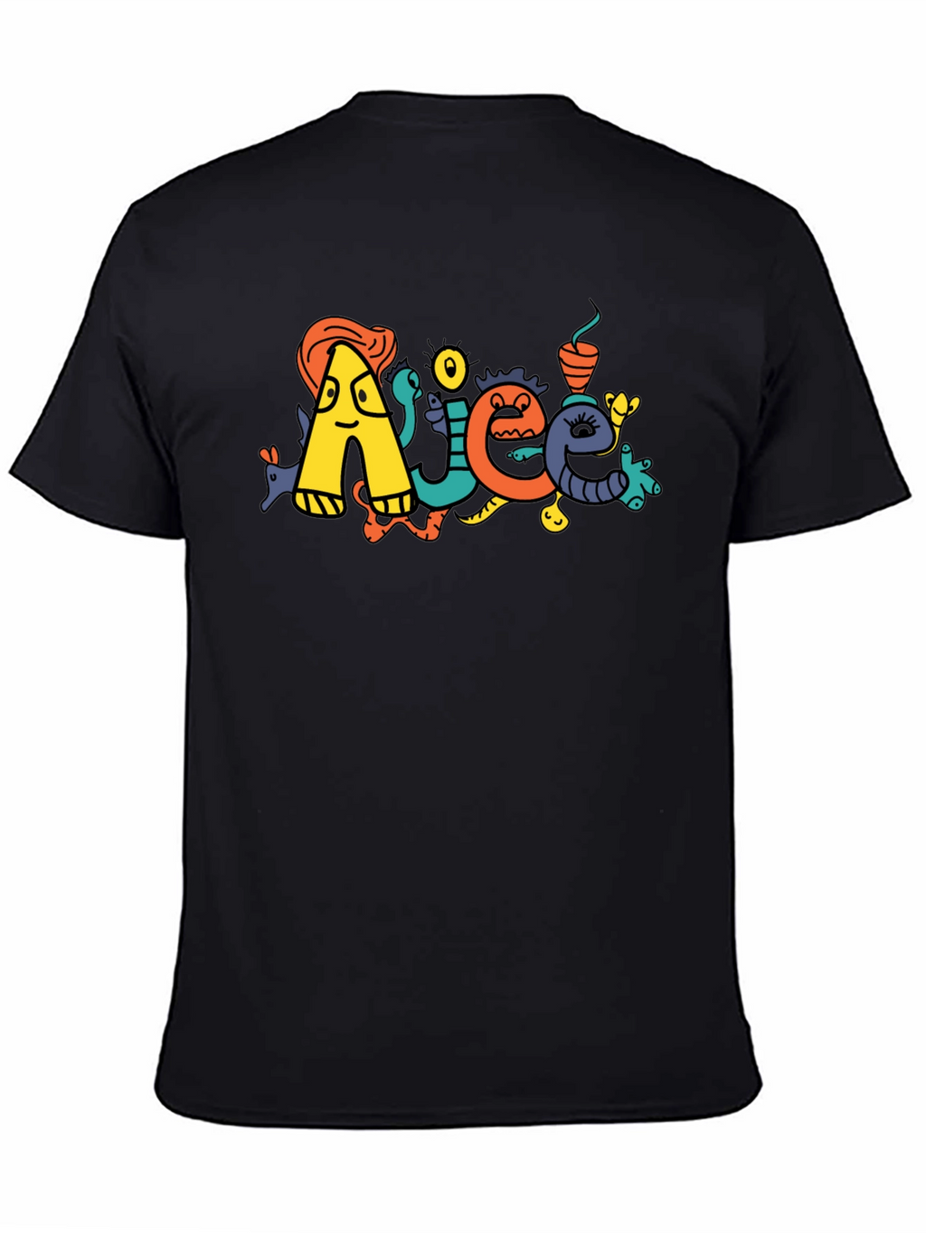 Doodle Art Black T-Shirt
