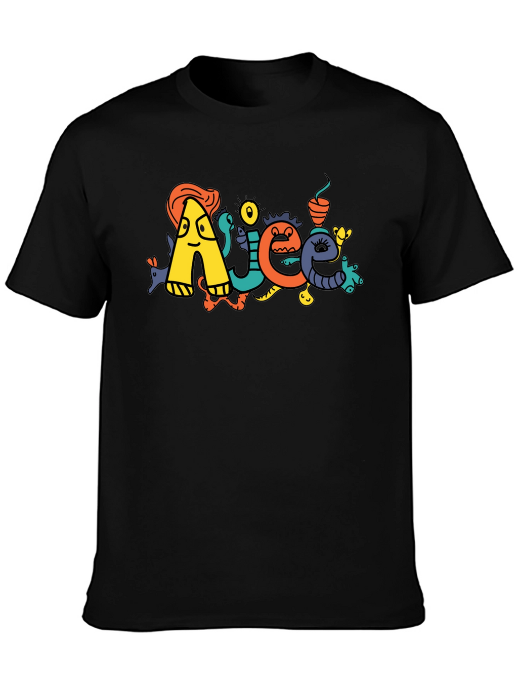 Doodle Art Black T-Shirt