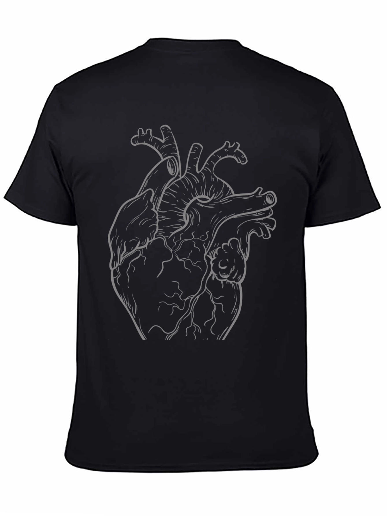 Anatomical Heart Graphic Black T-Shirt