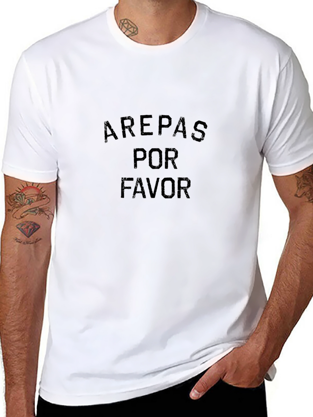 Arepas Por Favor Black Graphic Tee