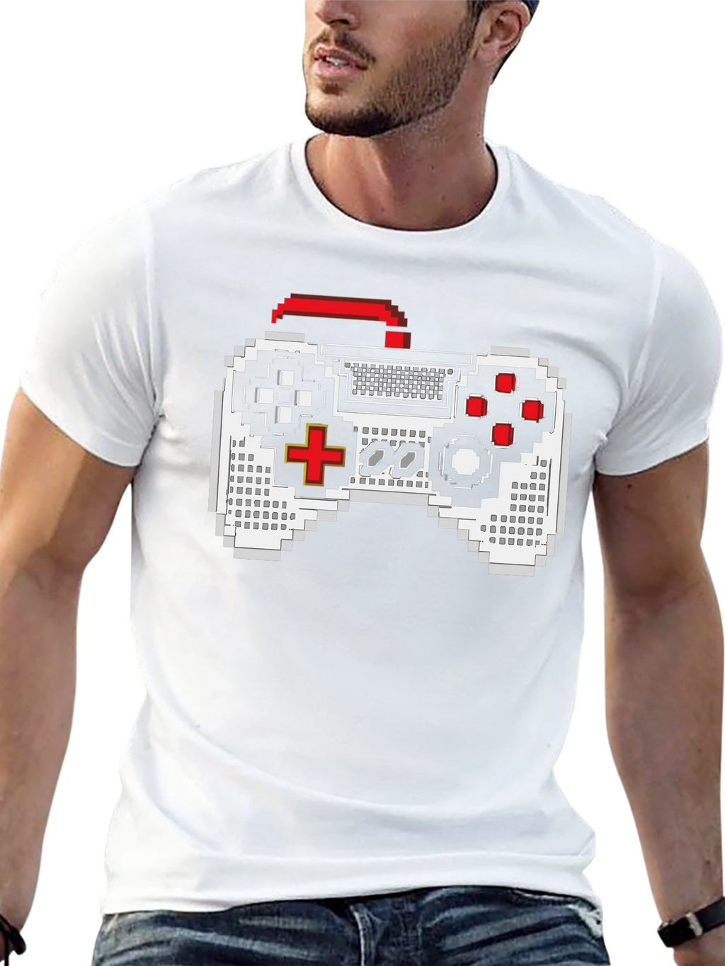 Retro Game Controller T-Shirt - Pixelated Fun!