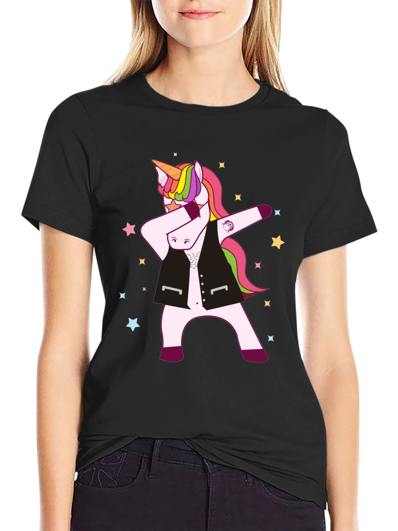 Dabbing Unicorn Graphic Tee - Rocker Style