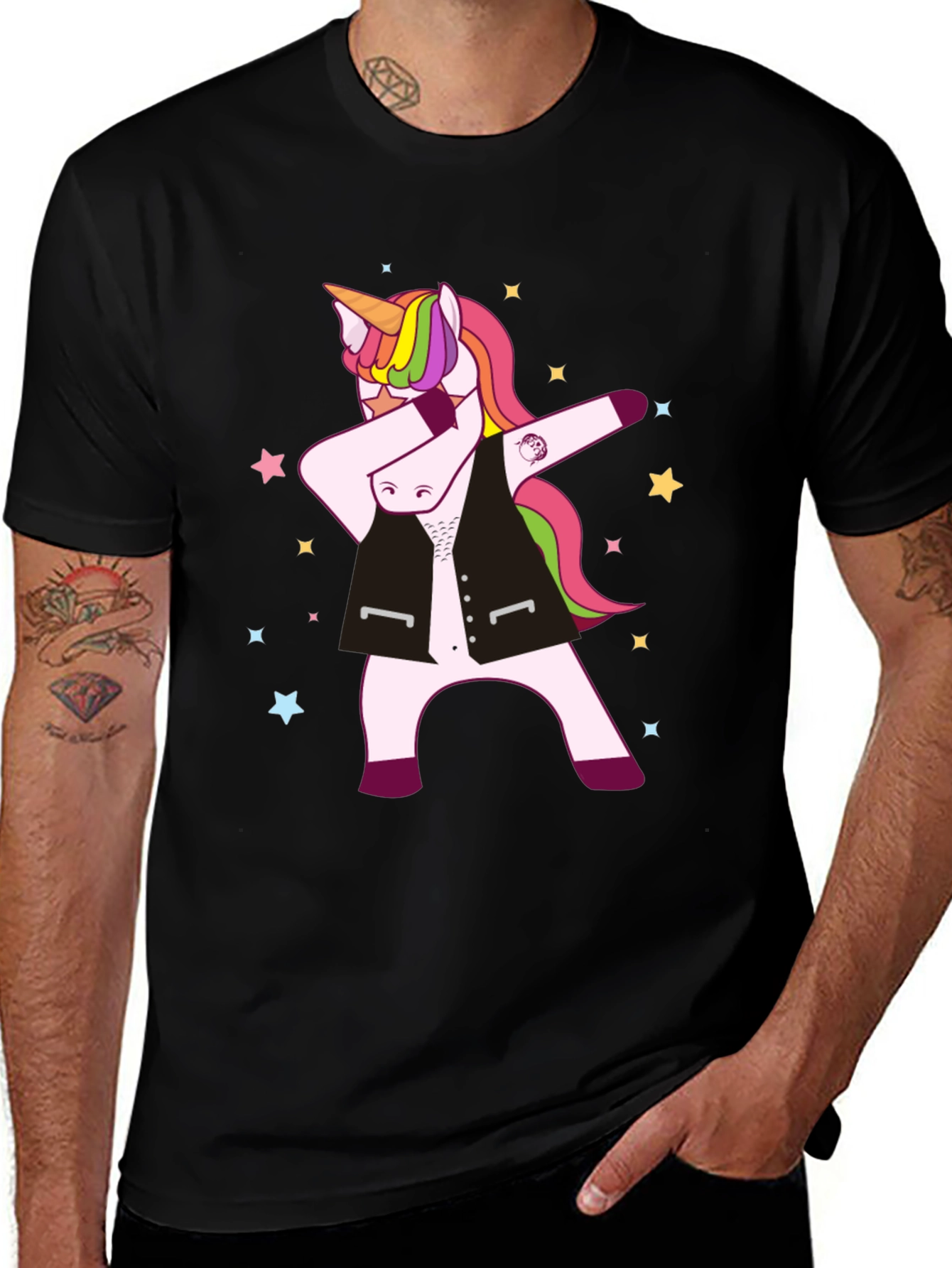 Dabbing Unicorn Graphic Tee - Rocker Style