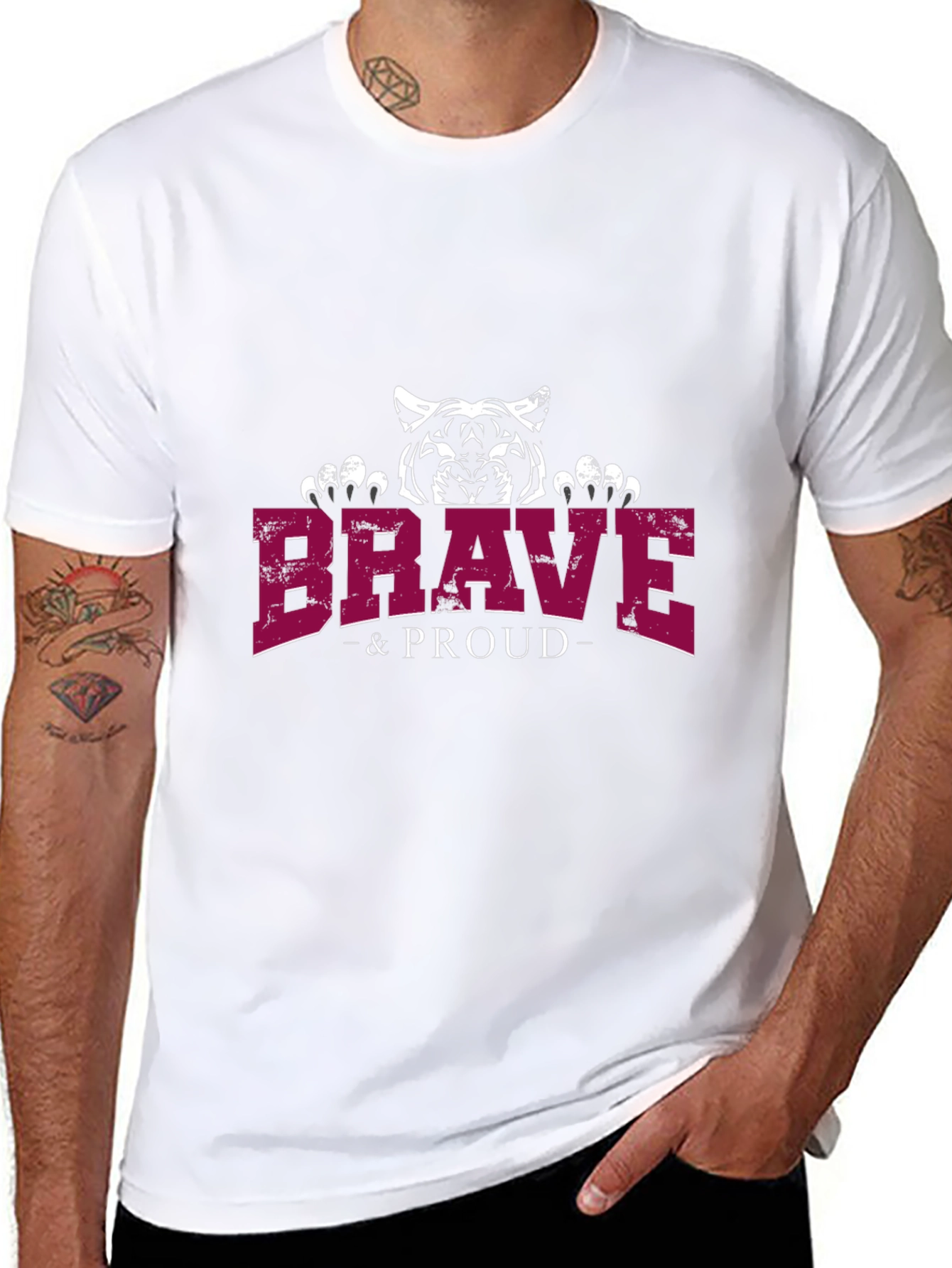Brave & Proud Tiger Graphic Tee