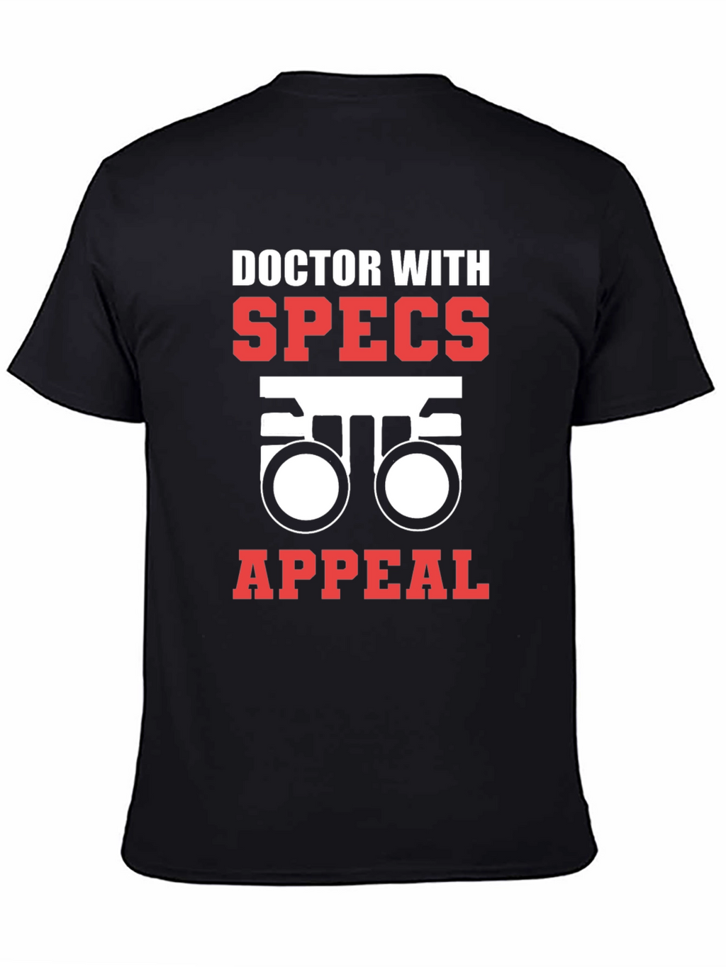 Doctor With Specs Appeal Black T-Shirt