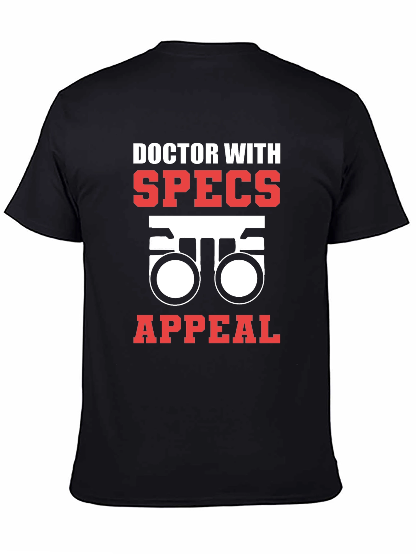 Doctor With Specs Appeal Black T-Shirt
