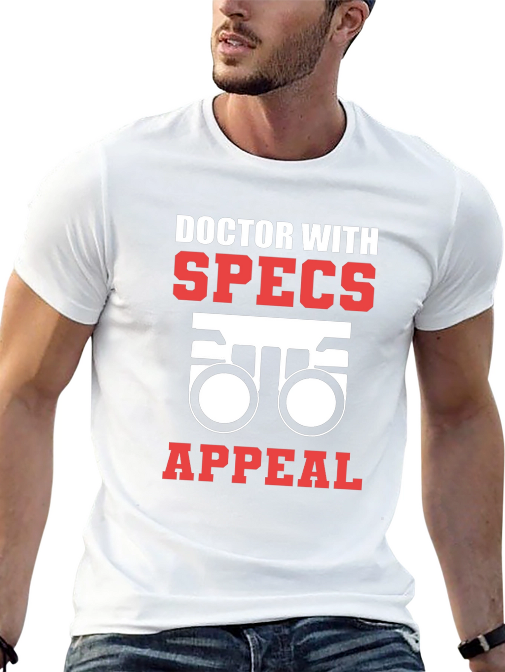 Doctor With Specs Appeal Black T-Shirt