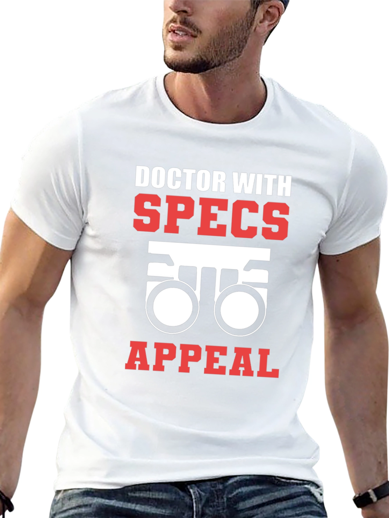 Doctor With Specs Appeal Black T-Shirt