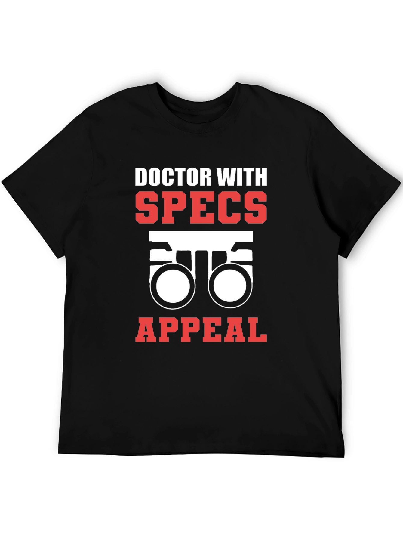 Doctor With Specs Appeal Black T-Shirt