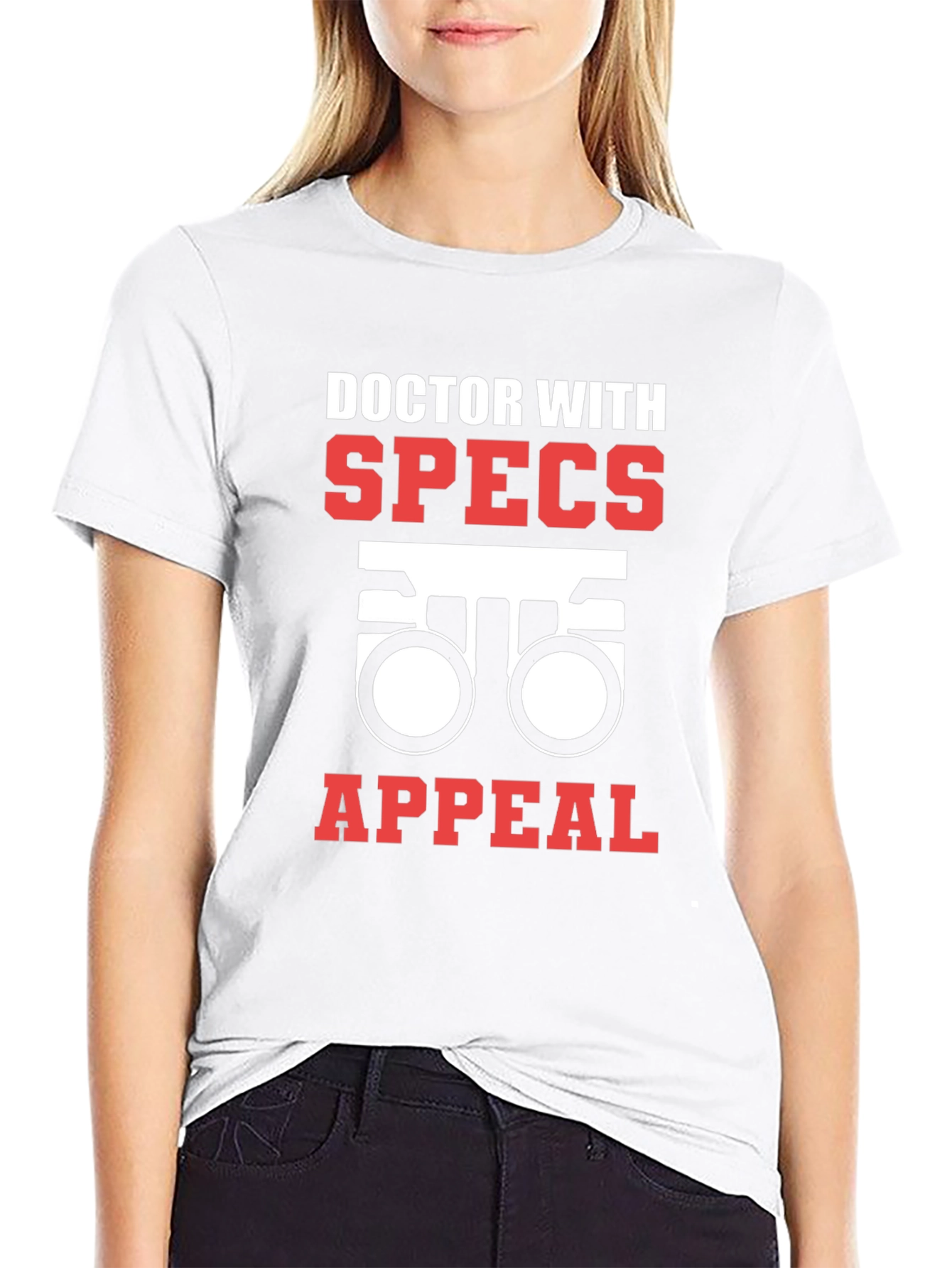 Doctor With Specs Appeal Black T-Shirt