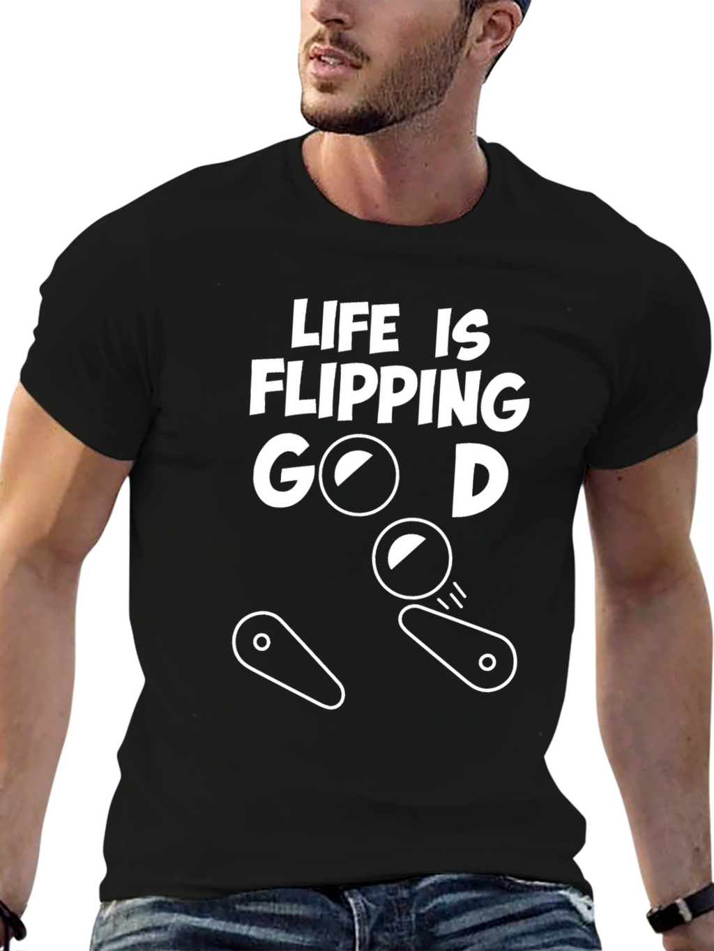 Life Is Flipping Good T-Shirt - Pinball Theme
