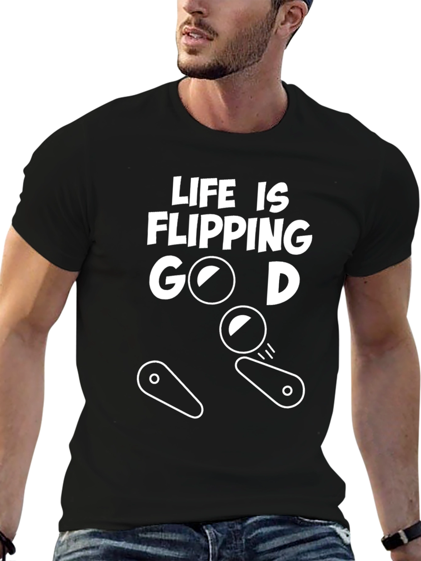 Life Is Flipping Good T-Shirt - Pinball Theme