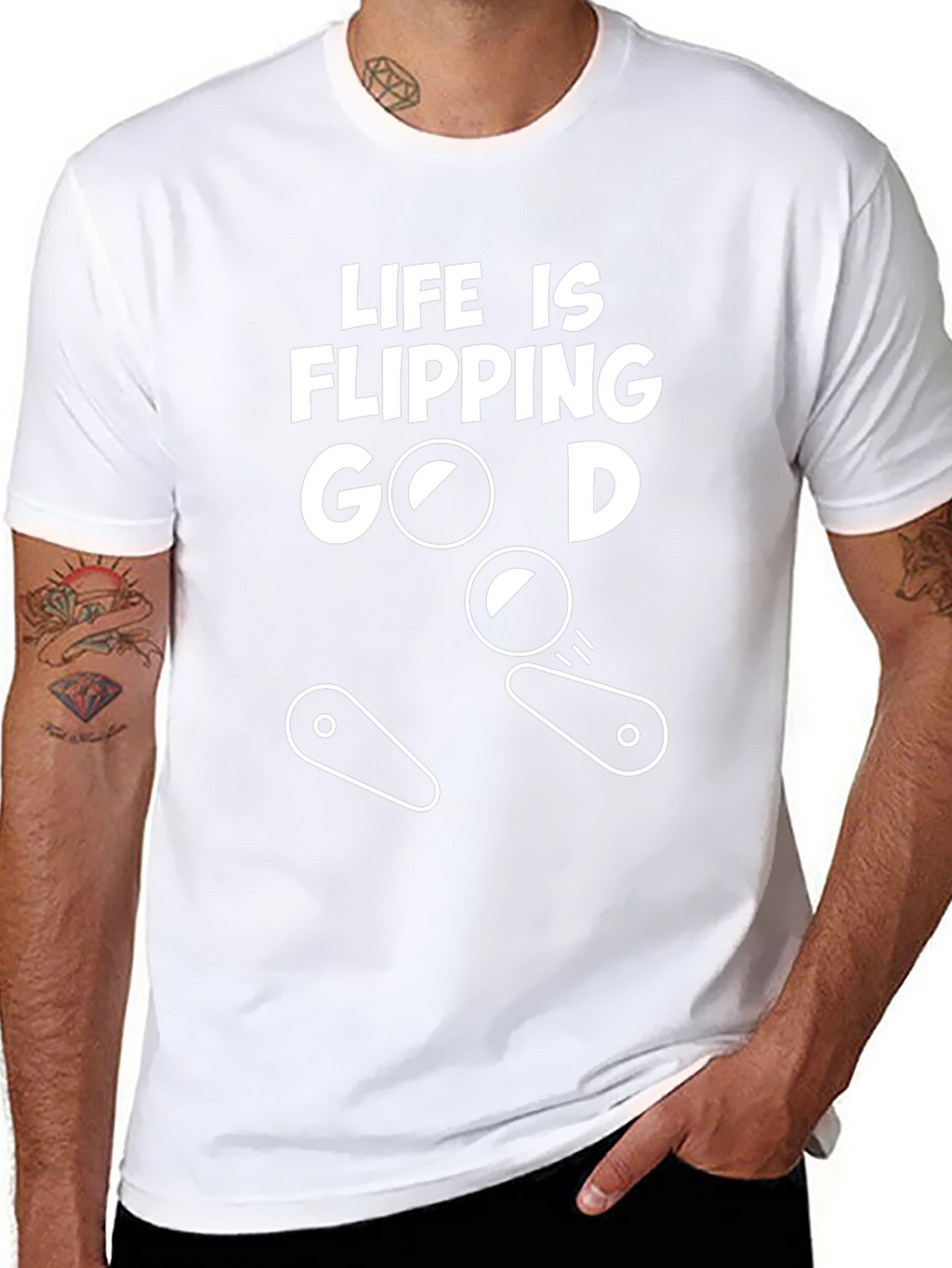 Life Is Flipping Good T-Shirt - Pinball Theme
