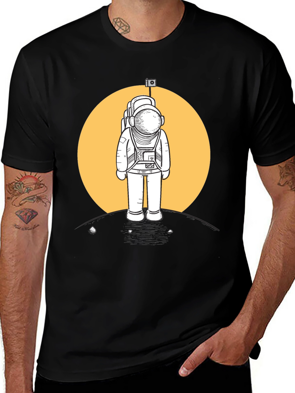 Astronaut Moon Landing Graphic T-Shirt
