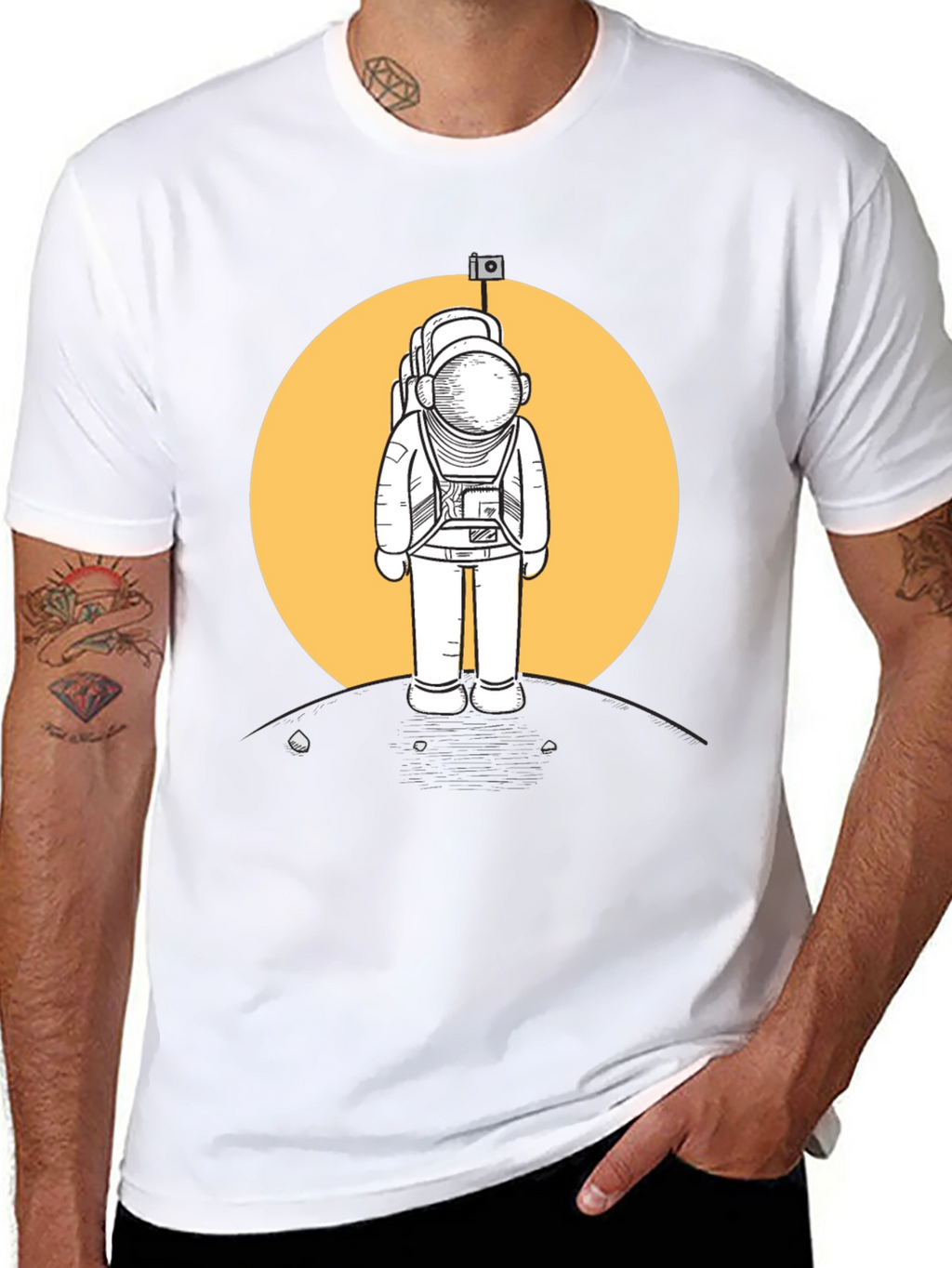 Astronaut Moon Landing Graphic T-Shirt