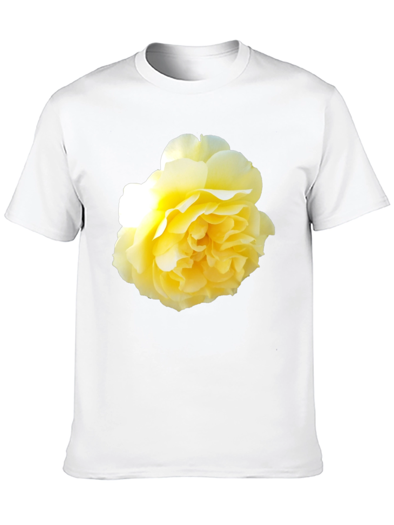 Yellow Rose Graphic Black T-Shirt
