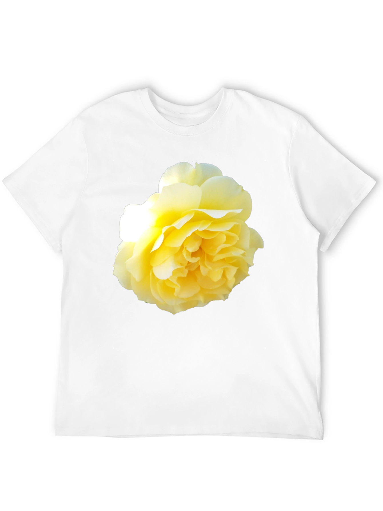 Yellow Rose Graphic Black T-Shirt