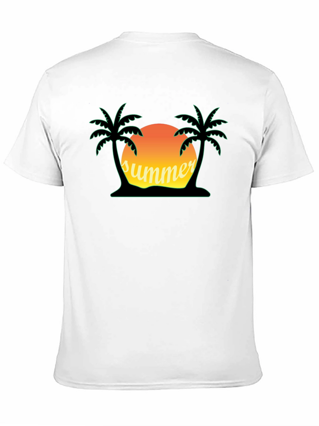 Summer Vibes Graphic Tee - Palm Tree Sunset Shirt
