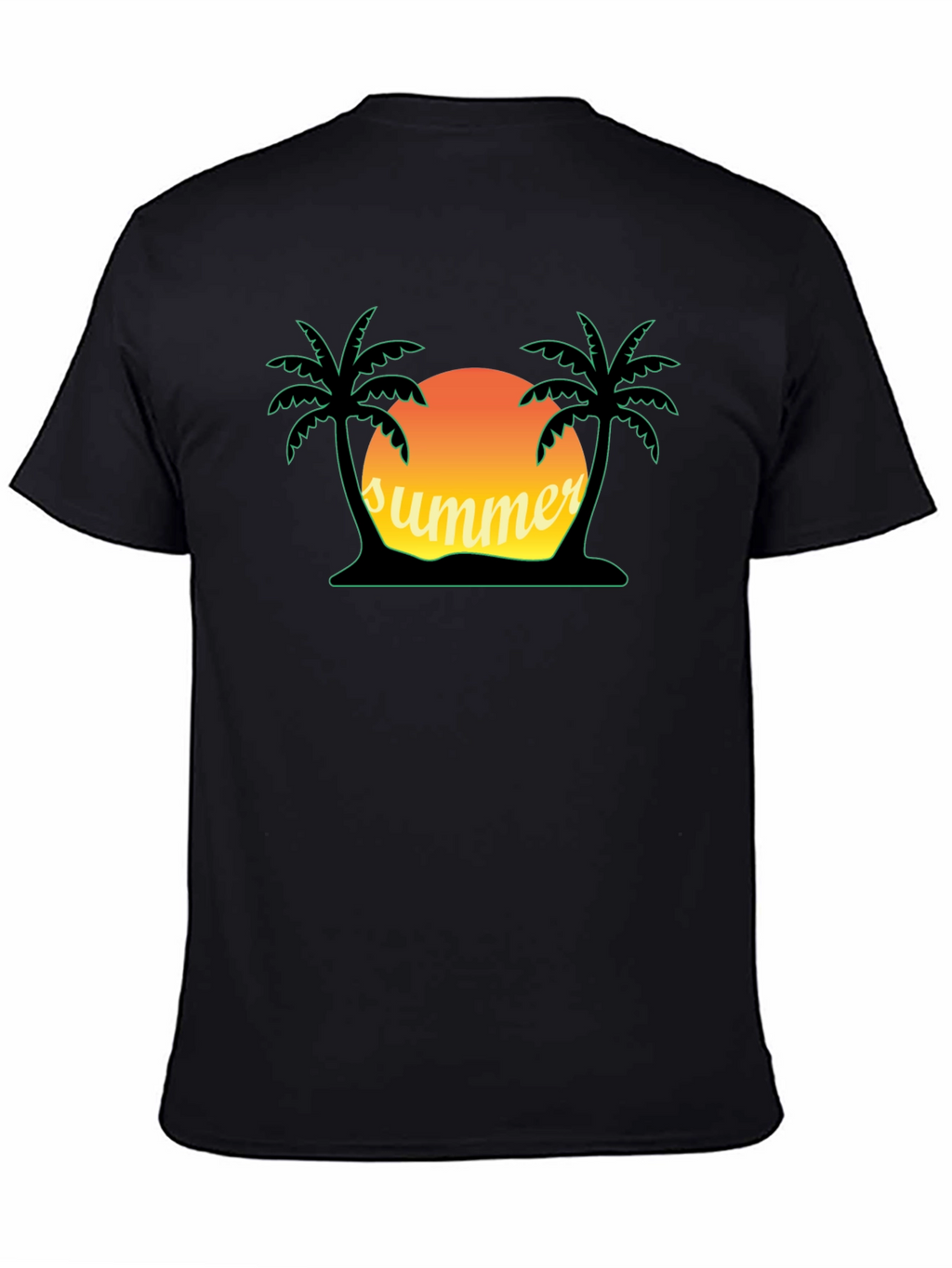Summer Vibes Graphic Tee - Palm Tree Sunset Shirt