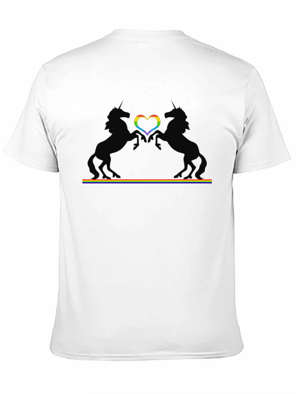 Rainbow Unicorn Heart Pride T-Shirt