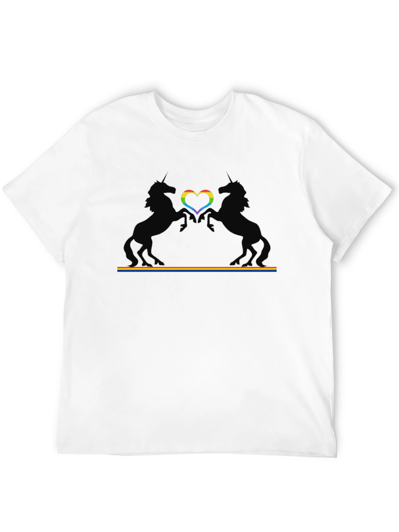 Rainbow Unicorn Heart Pride T-Shirt