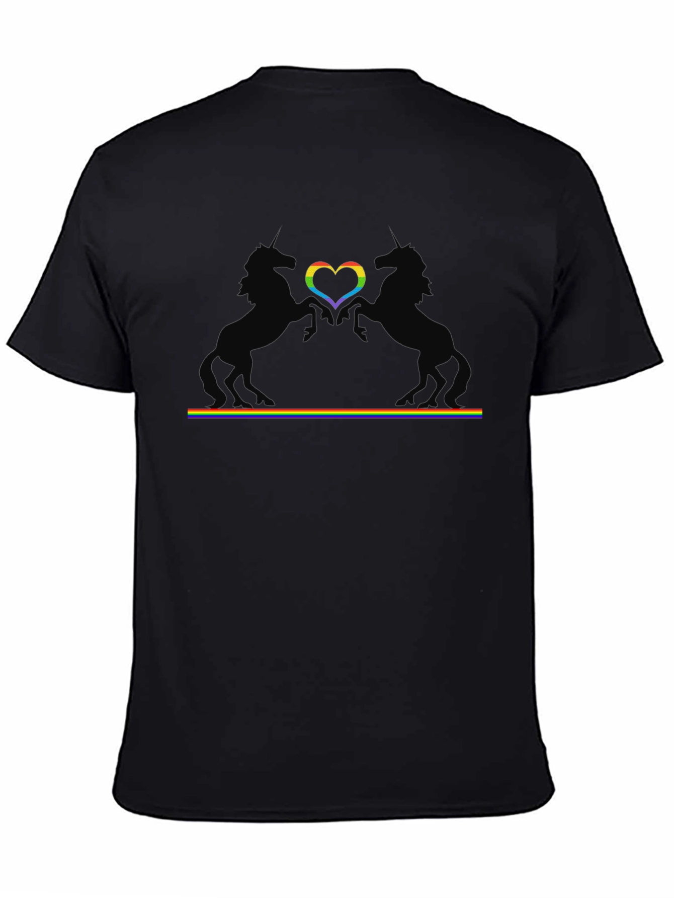 Rainbow Unicorn Heart Pride T-Shirt