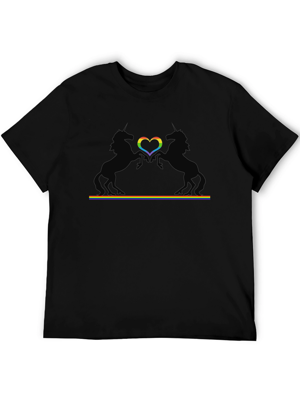 Rainbow Unicorn Heart Pride T-Shirt