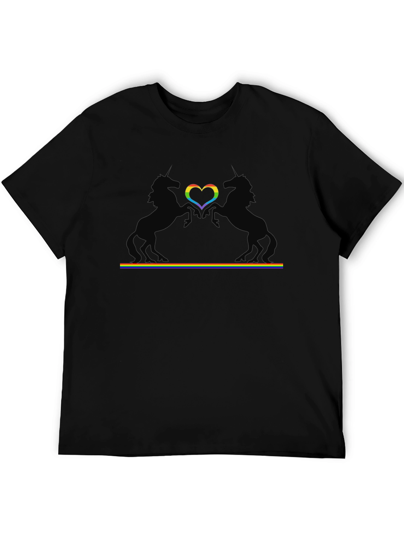 Rainbow Unicorn Heart Pride T-Shirt