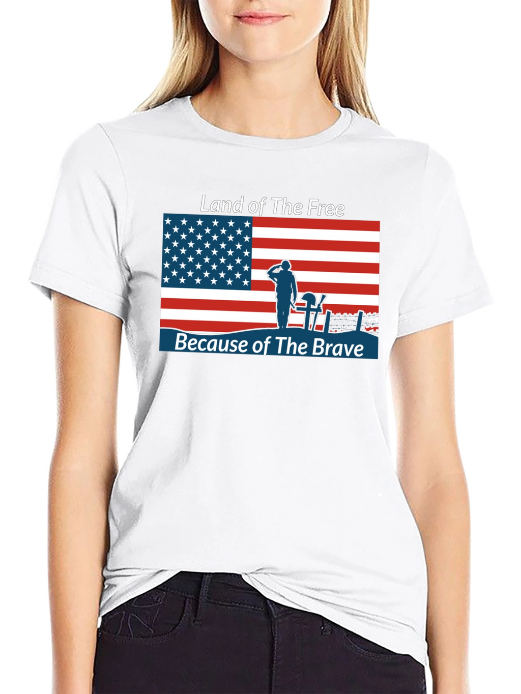 Land of the Free T-Shirt Patriotic USA Flag