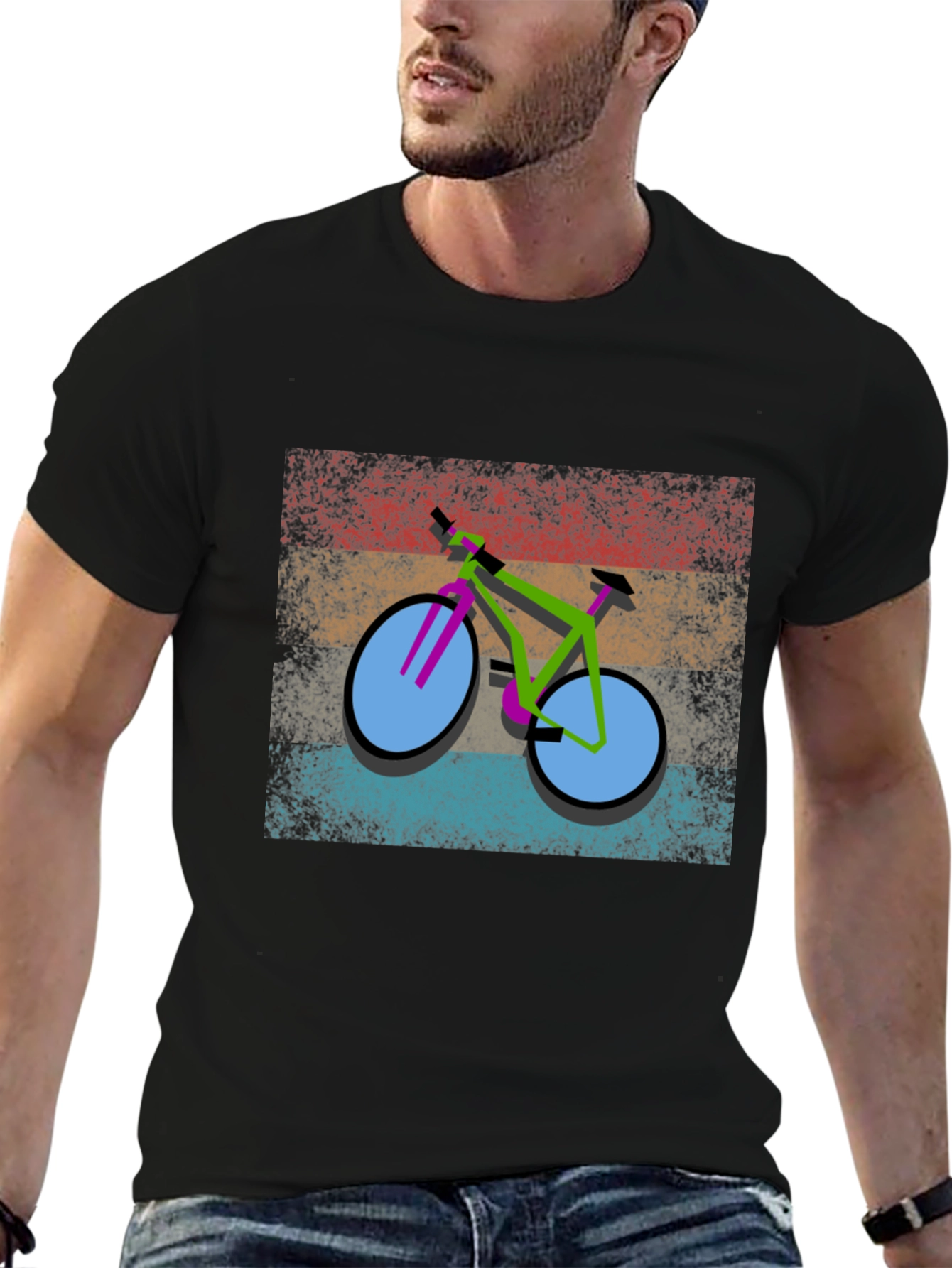 Retro Bicycle Graphic T-Shirt - Unique Design