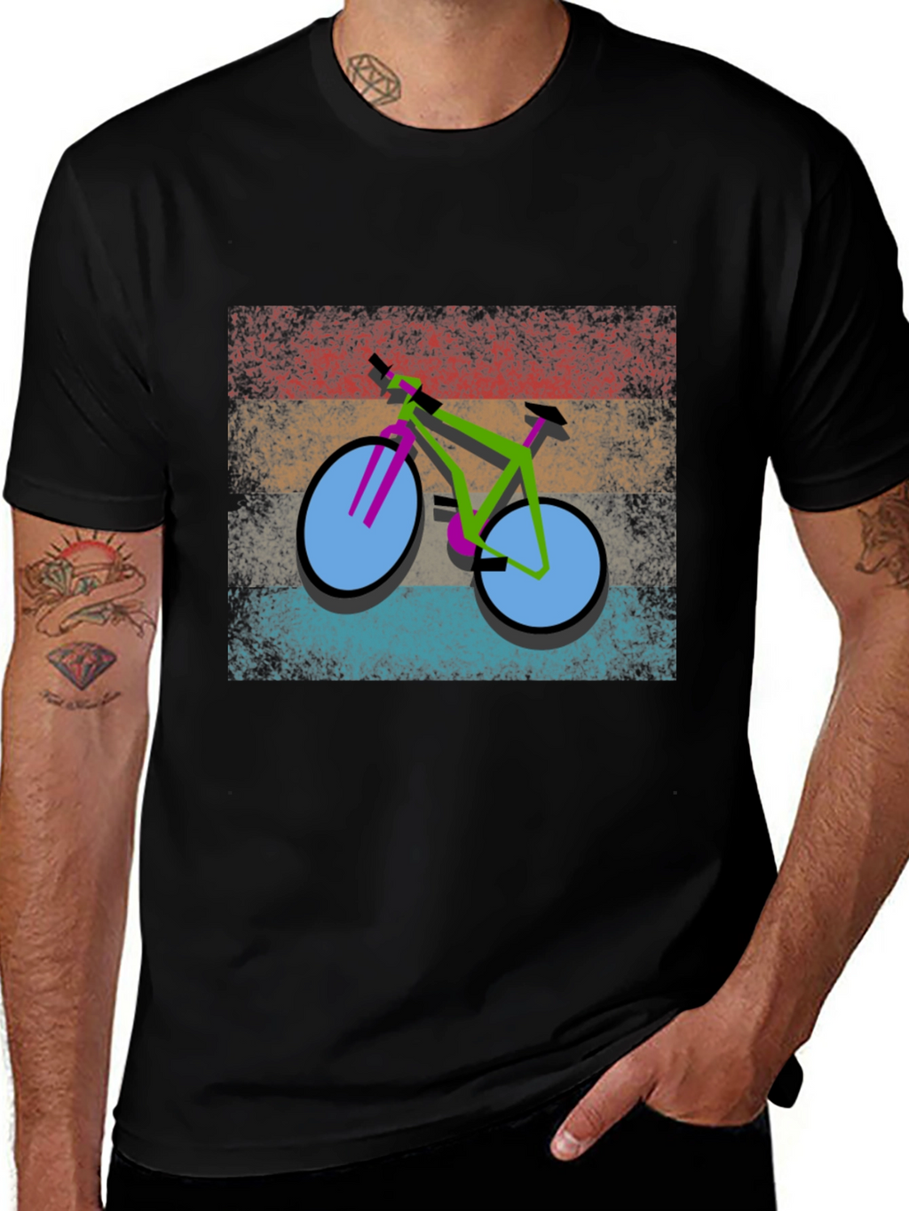 Retro Bicycle Graphic T-Shirt - Unique Design