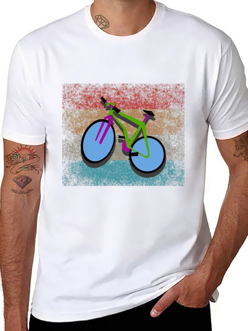 Retro Bicycle Graphic T-Shirt - Unique Design