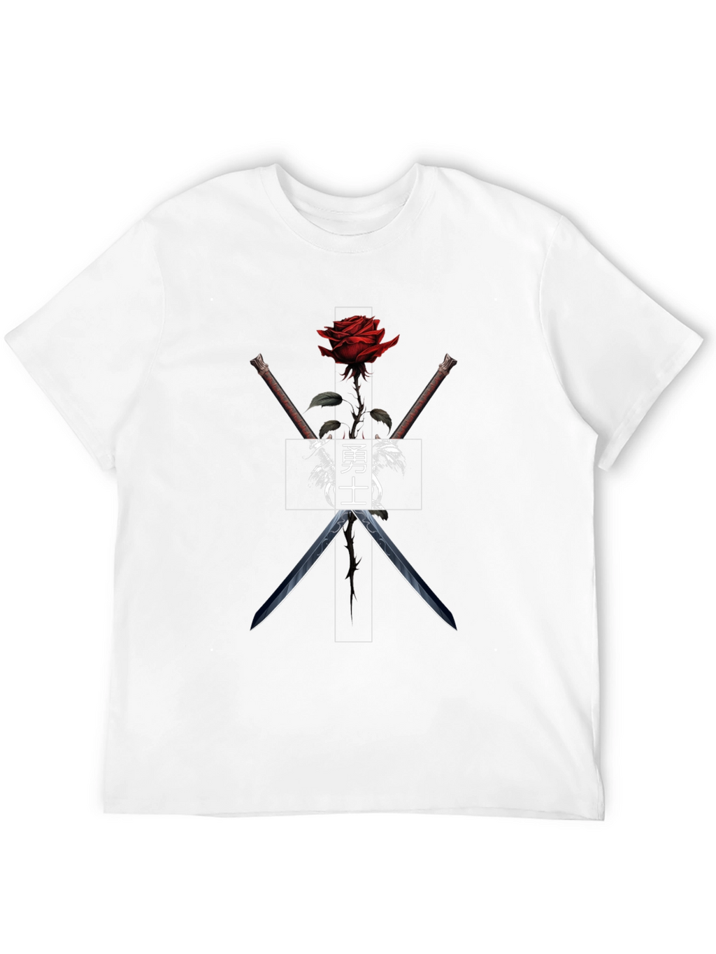 Rose & Katana Graphic Tee - Black