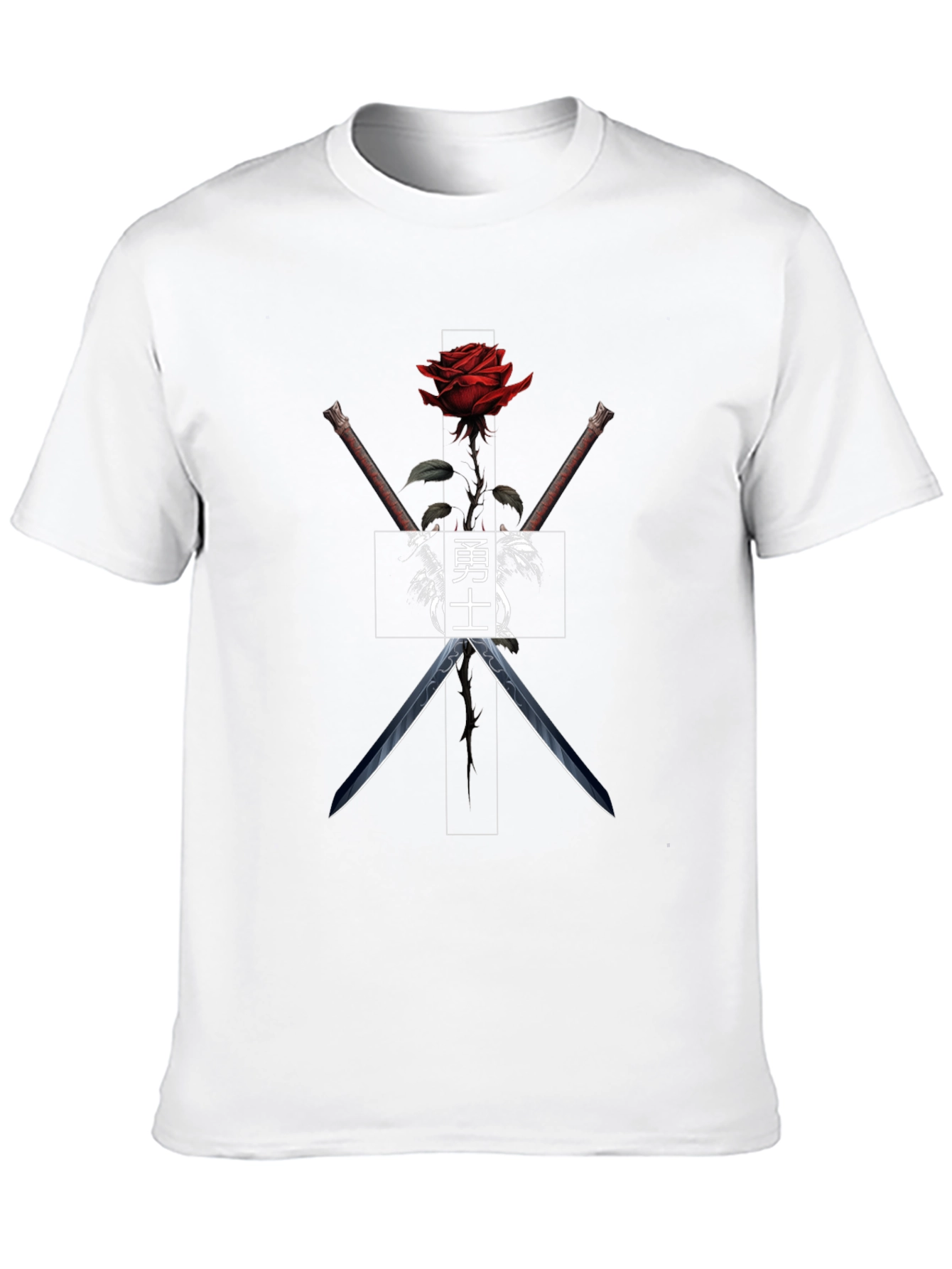 Rose & Katana Graphic Tee - Black