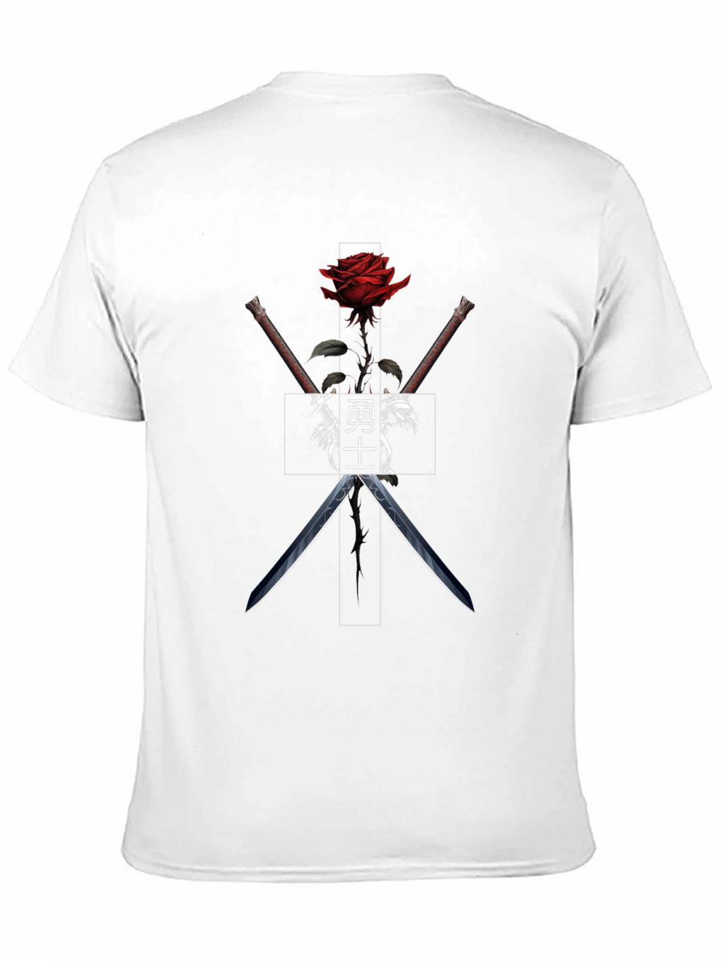 Rose & Katana Graphic Tee - Black