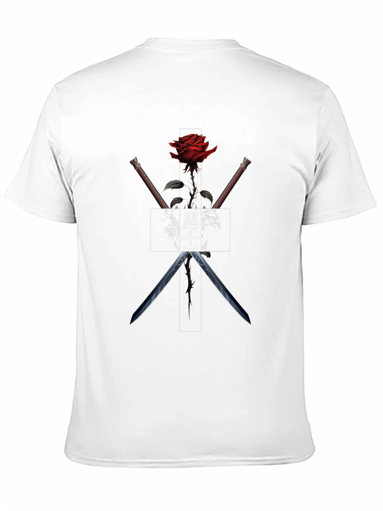 Rose & Katana Graphic Tee - Black