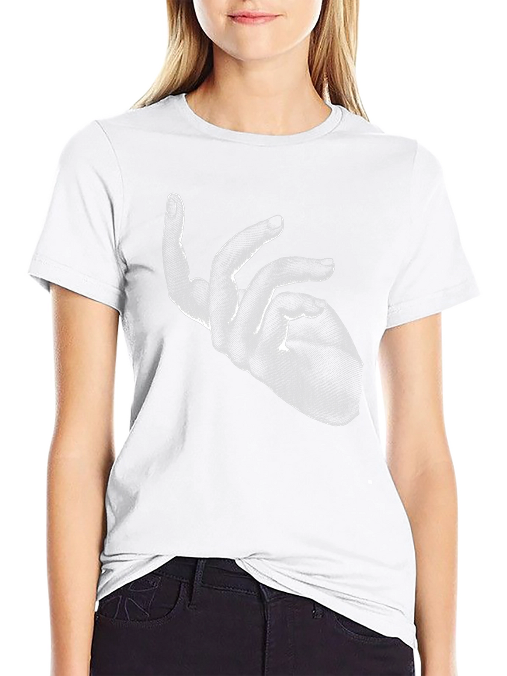 Abstract Hand Graphic Black T-Shirt