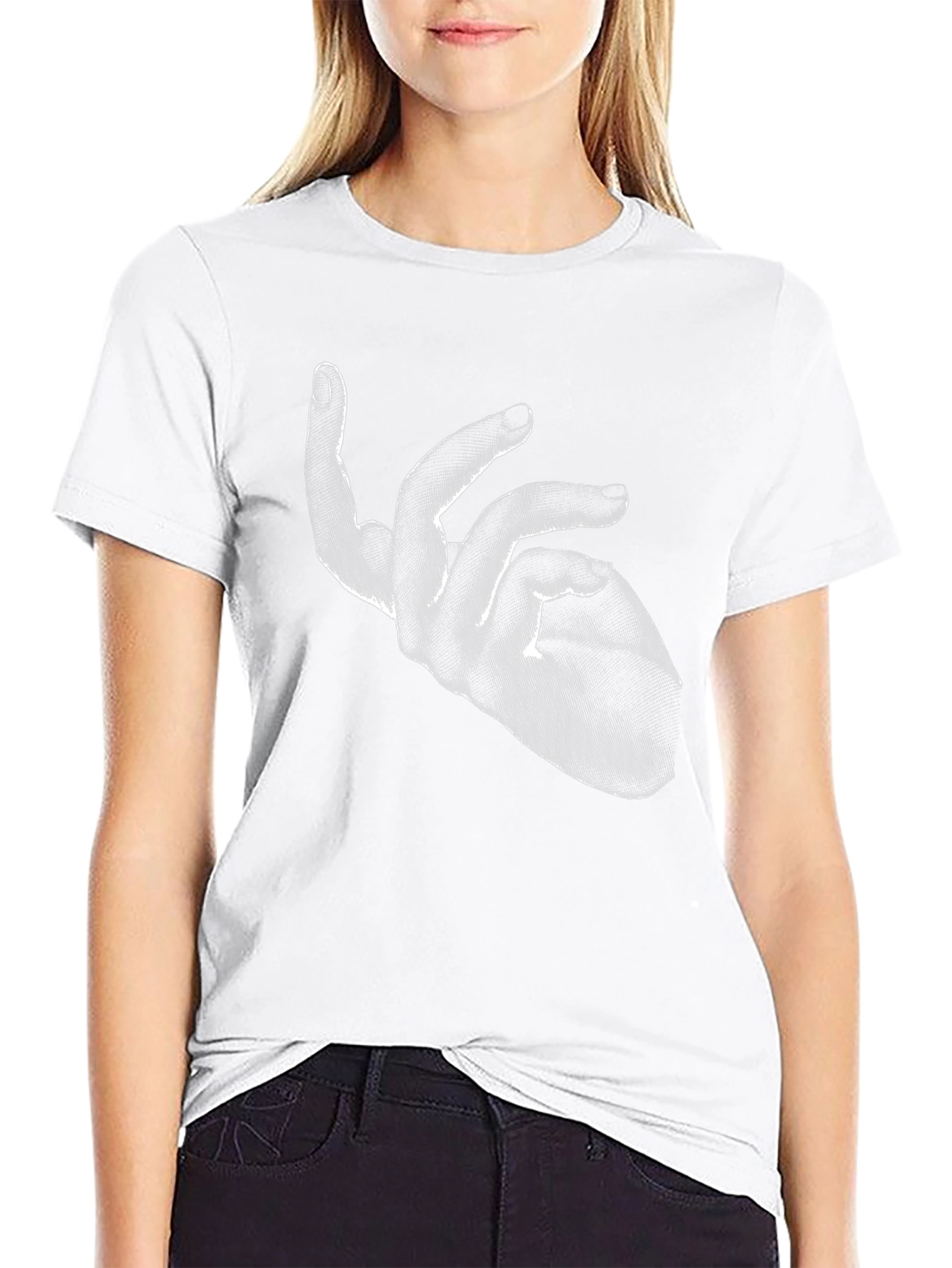 Abstract Hand Graphic Black T-Shirt