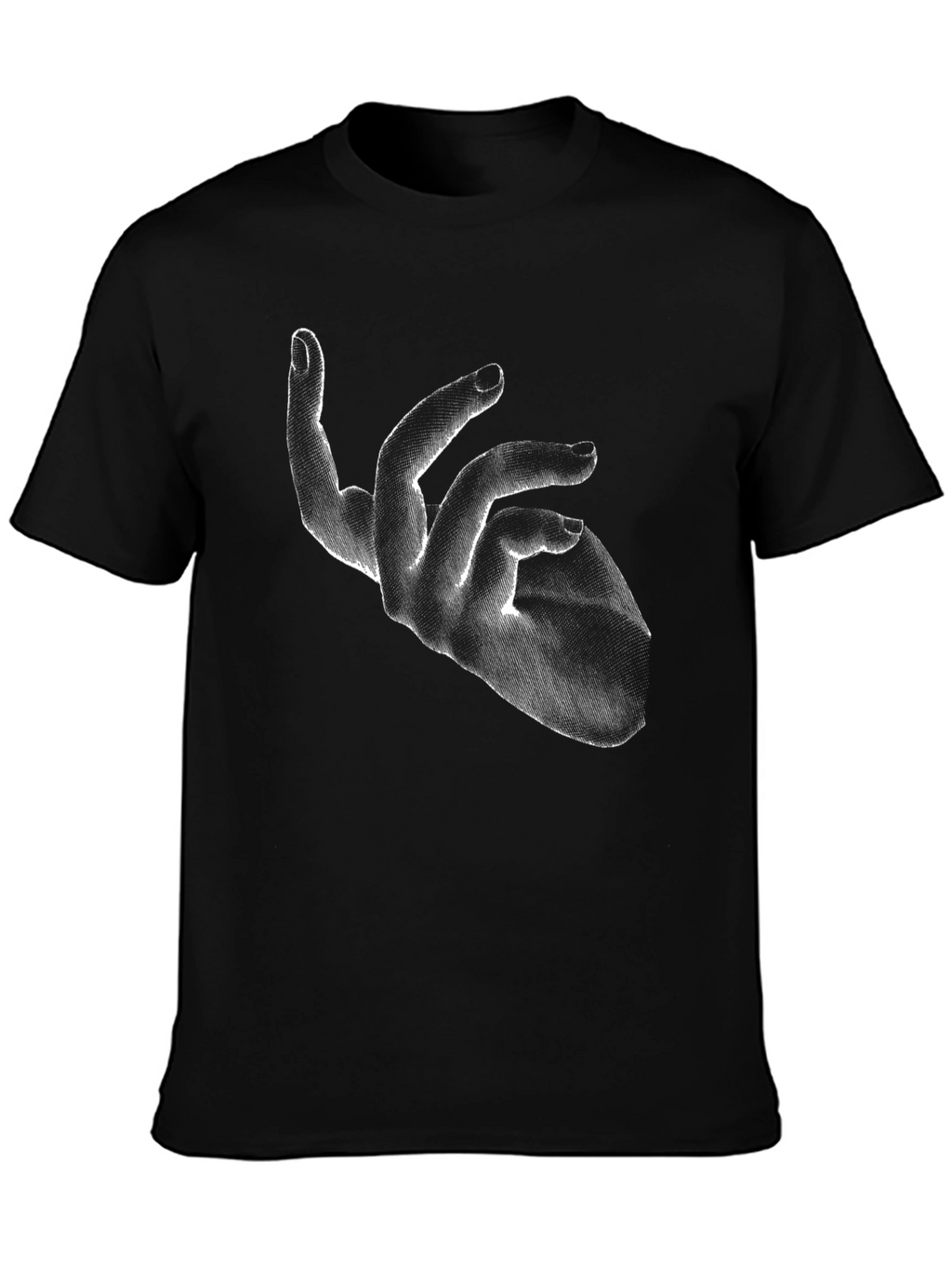 Abstract Hand Graphic Black T-Shirt