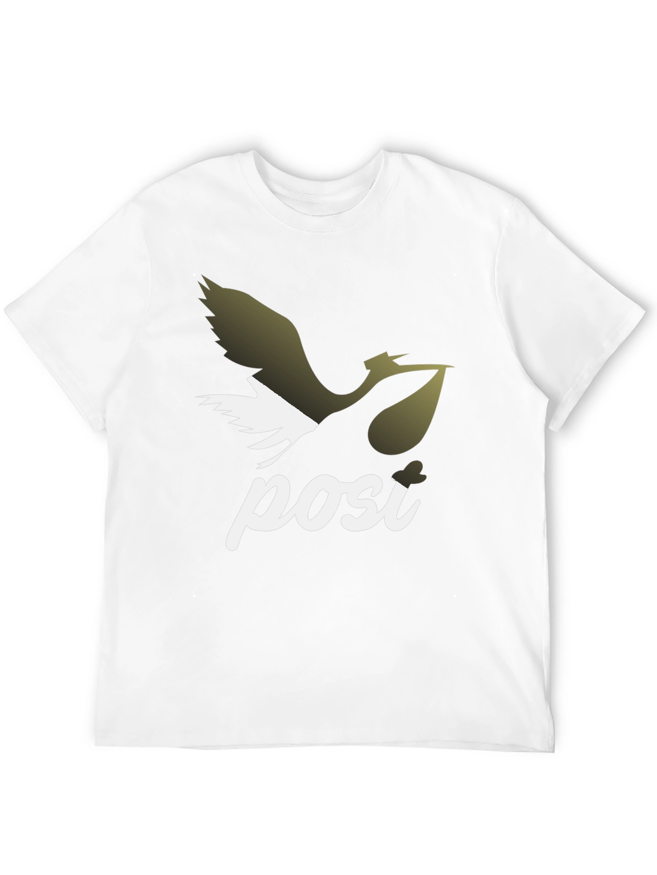 Stork Posi Graphic Print Black T-Shirt