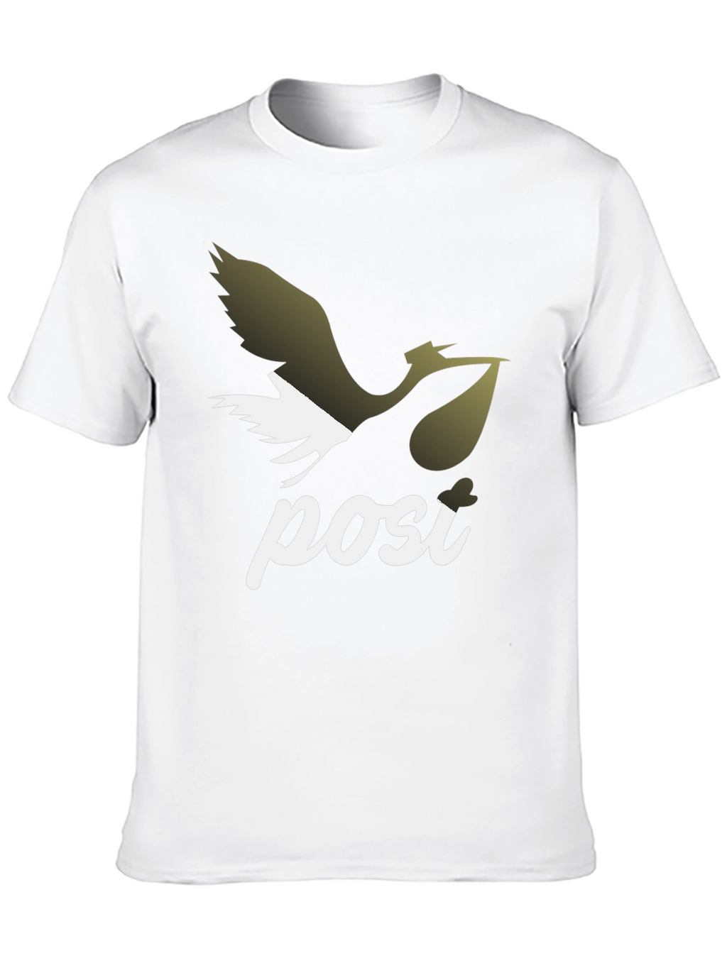 Stork Posi Graphic Print Black T-Shirt